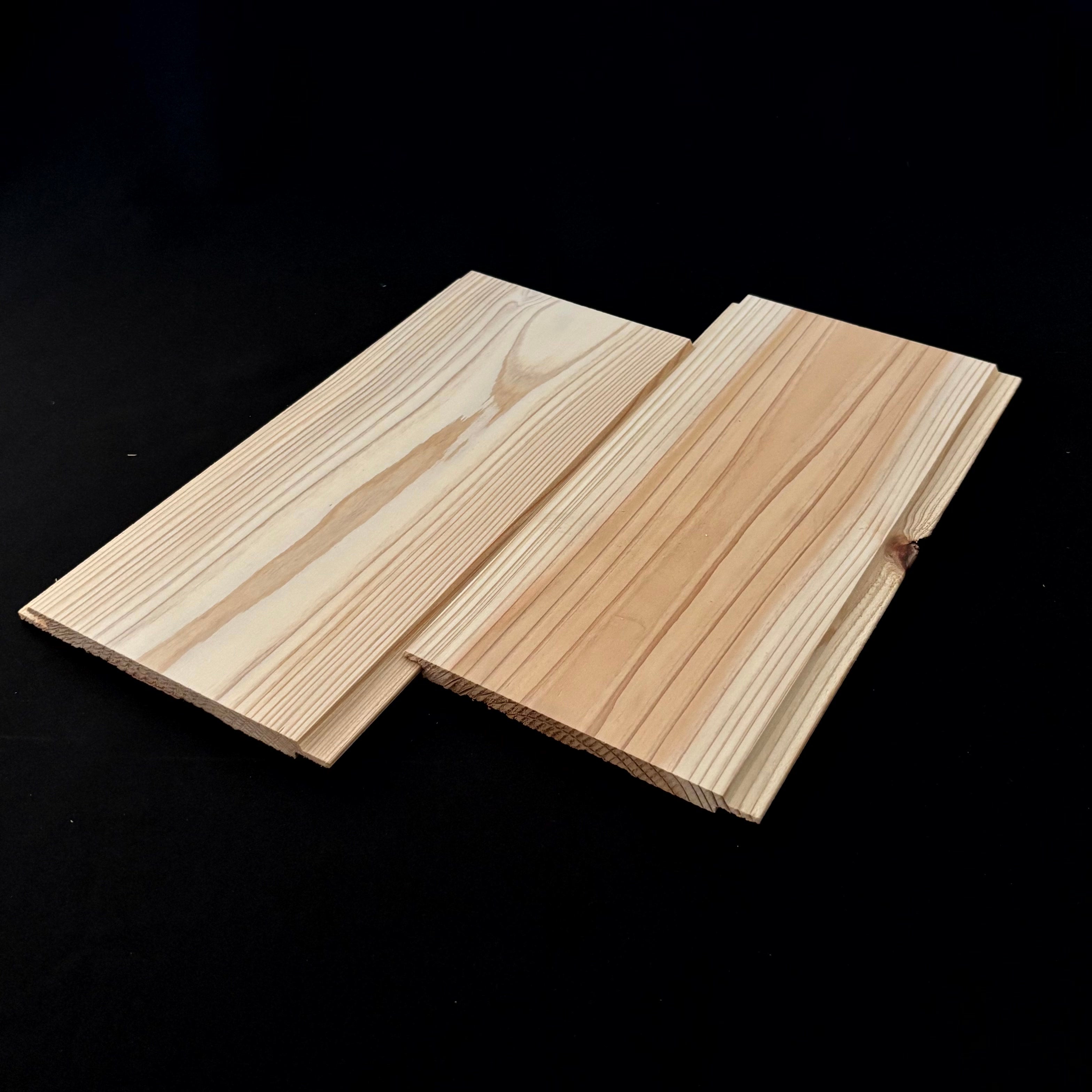 国産杉　羽目板　源平上小　無塗装　目透かし(4000×135×10　目透かし)