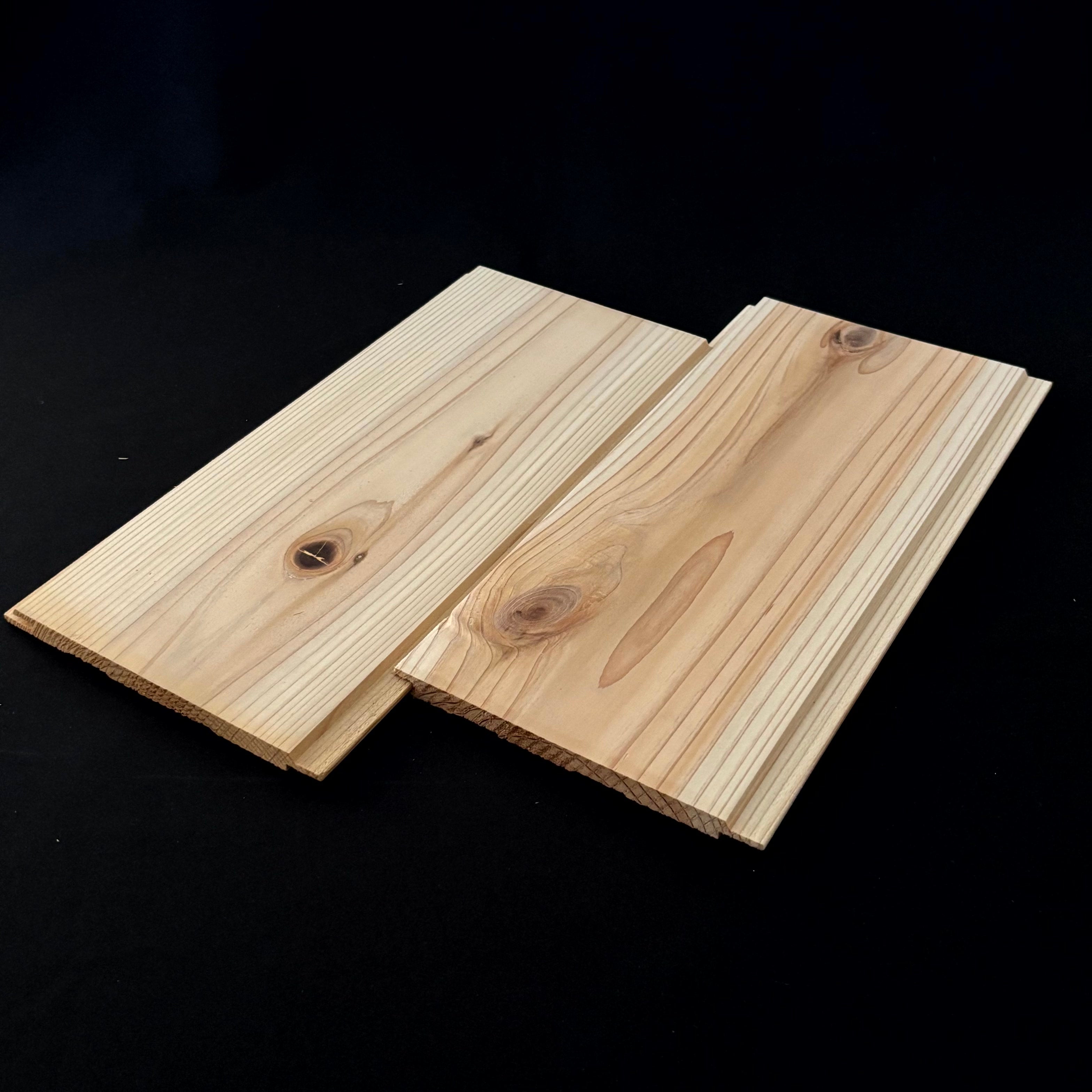 国産杉　羽目板　源平一等　無塗装　目透かし(4000×135×10　目透かし)